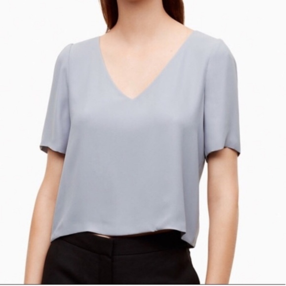 Babaton Randy Blouse in Lilac Grey